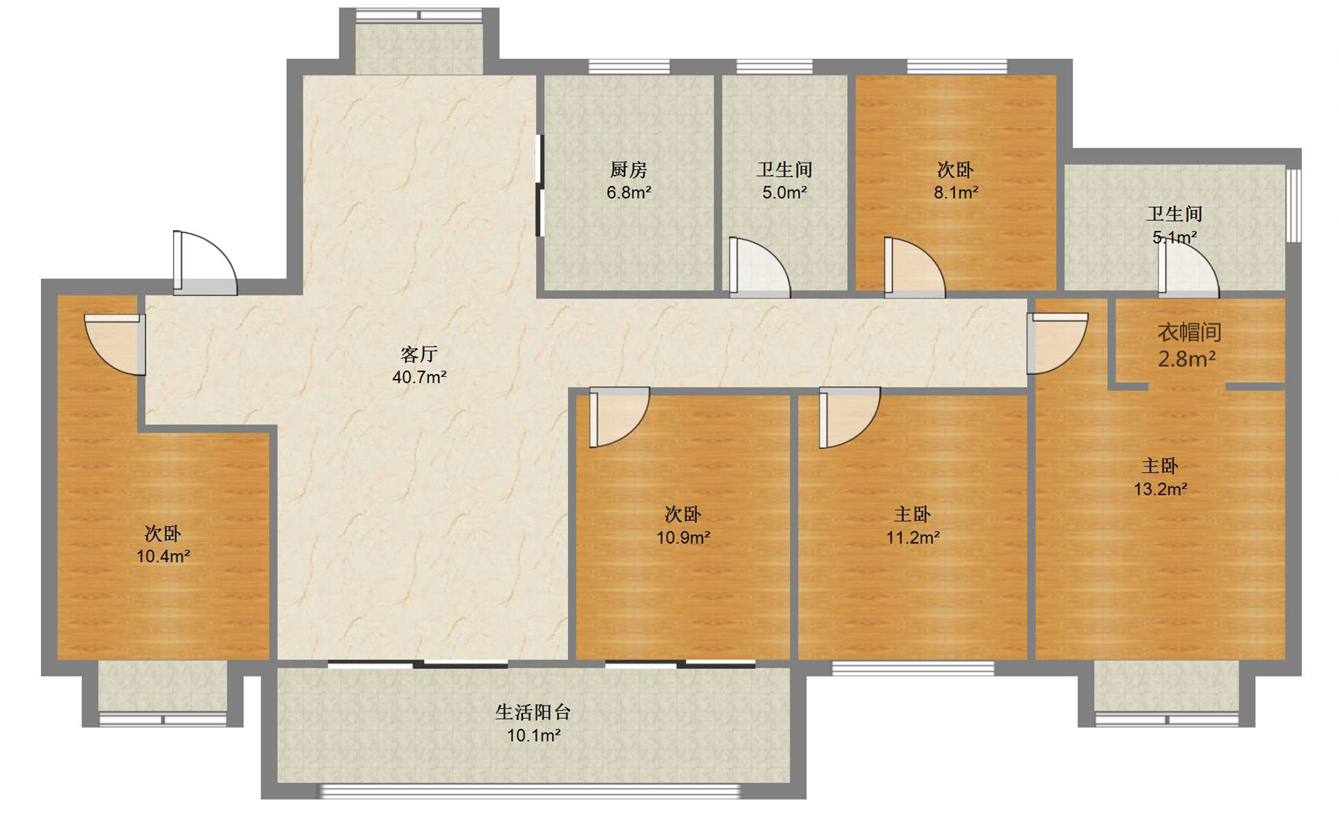 春风南岸东园 5室2厅2卫 142m&sup2;