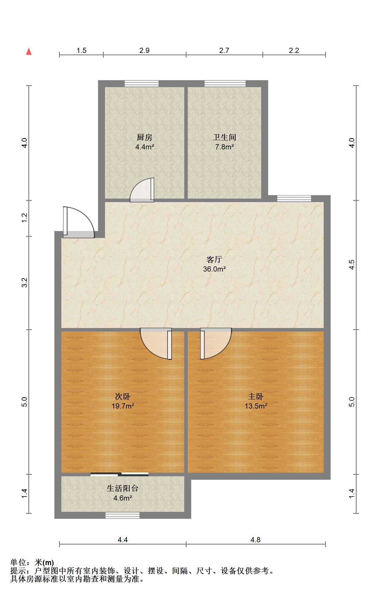 天勤家园 2室1厅1卫 79.72m&sup2;