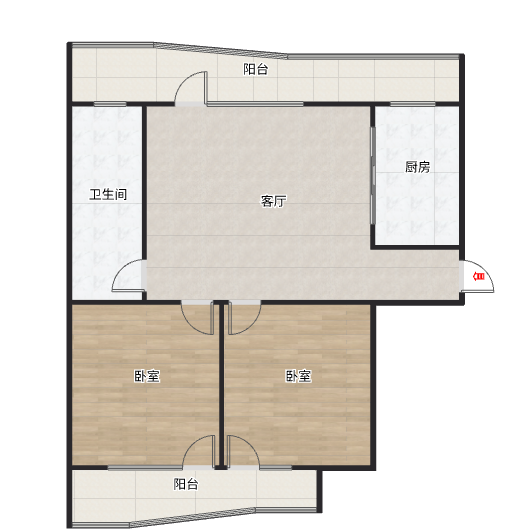 绿城玉兰公寓 2室1厅1卫 102.06m²