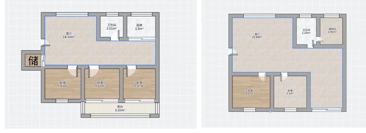 北濠山庄 5室3厅3卫 116m&sup2;