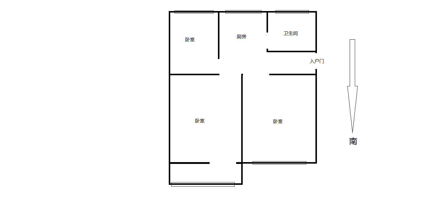 姚港路3号 3室0厅1卫 69.00m²
