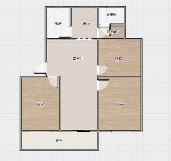 金和小区 3室2厅1卫 115m&sup2;