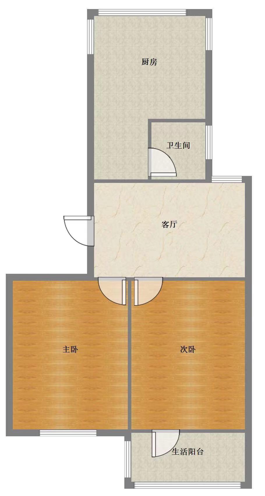 板桥东村 2室1厅1卫 72.97m&sup2;
