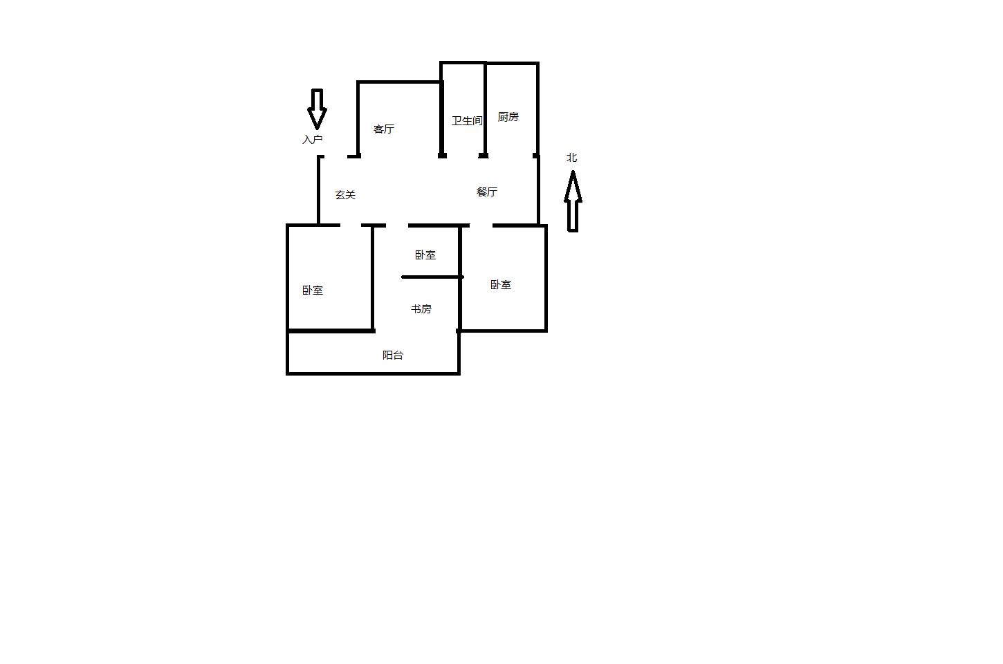 濠西园 3室2厅1卫 124m&sup2;