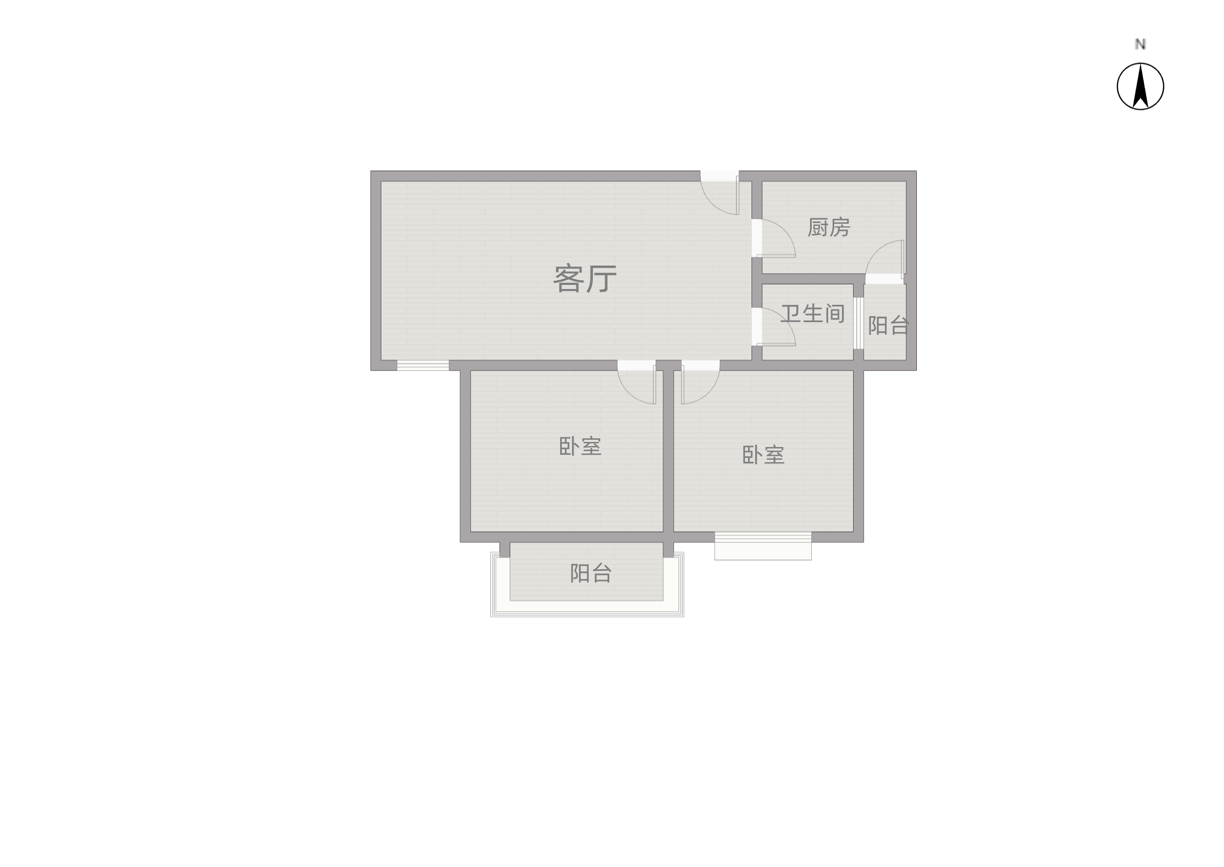 惠泽苑 2室1厅1卫 83.00m&sup2;