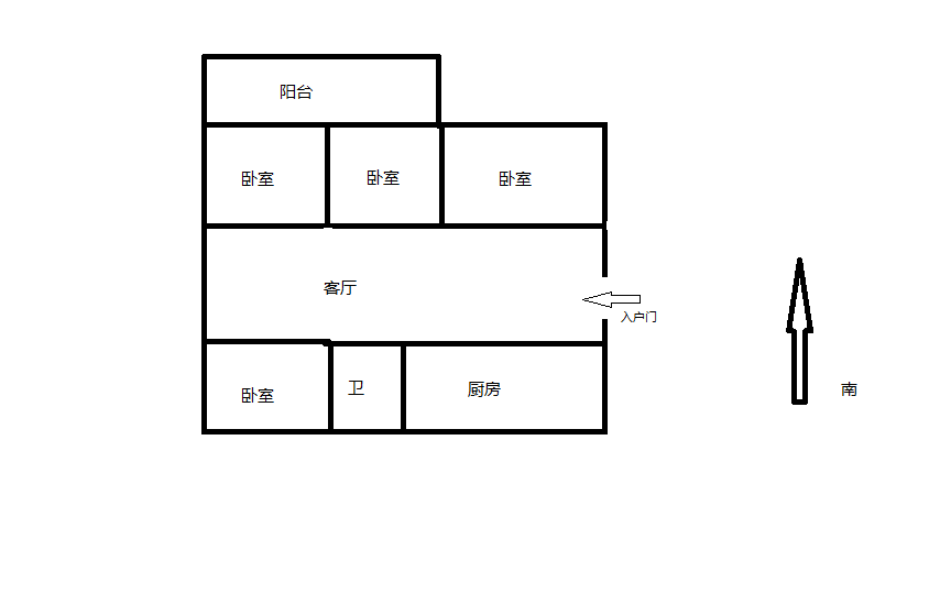 锦安花园一期 3室2厅2卫 144m&sup2;