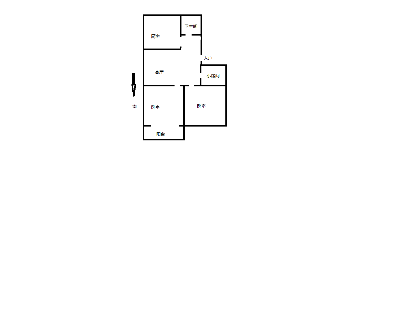 姚港路22号 3室1厅1卫 76m&sup2;