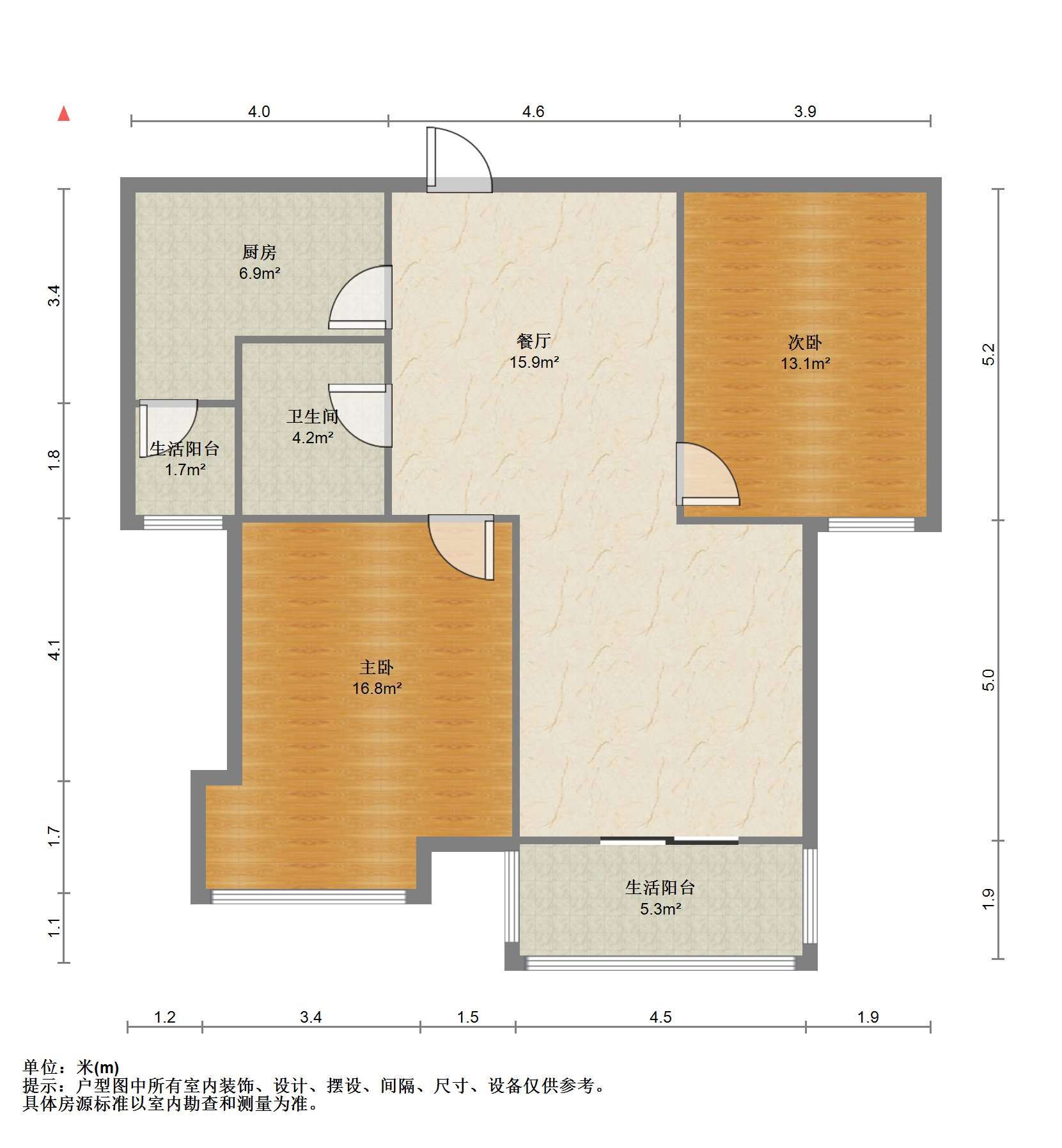 曙光福里 2室1厅1卫 98m&sup2;