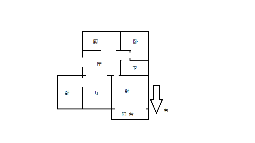 城港新村东区 3室2厅1卫 110m&sup2;