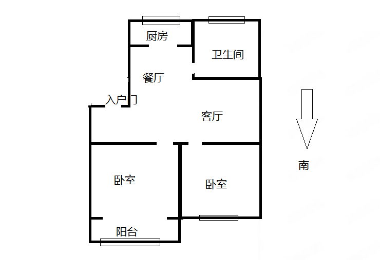 三喜花苑 2室1厅1卫 96m&sup2;