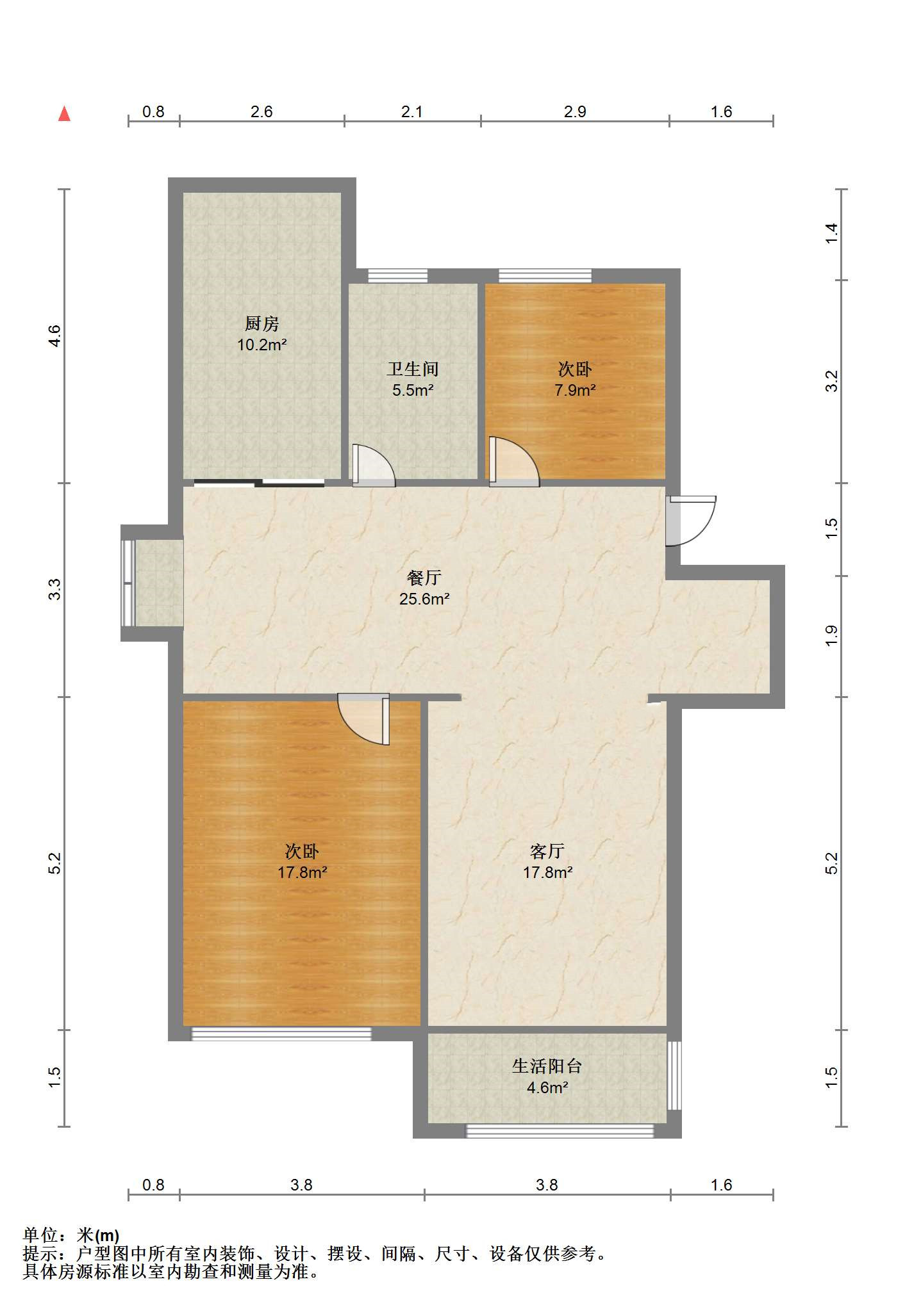 锦绣花园 4室3厅2卫 92.00m&sup2;