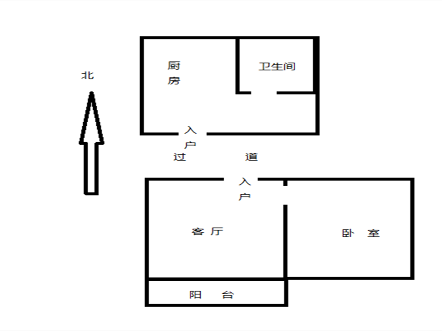 新建路新村（新建花苑） 1室1厅1卫 56m&sup2;