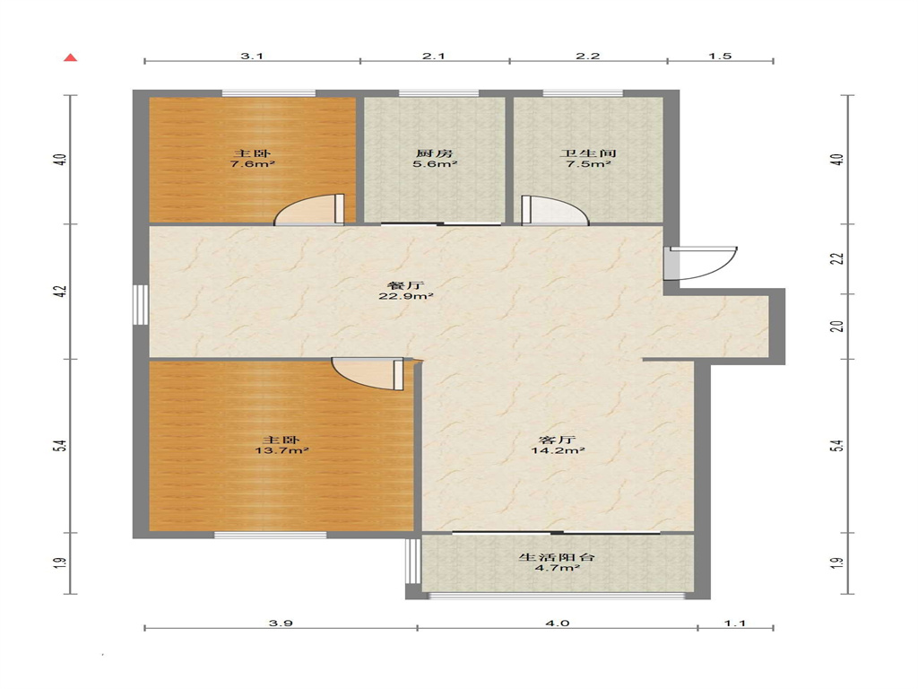永和佳苑东区 3室2厅1卫 150m&sup2;
