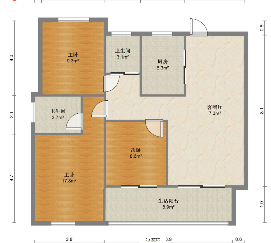 春溪集 3室2厅2卫 108m&sup2;