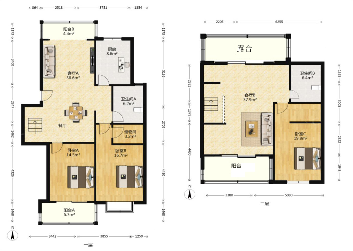 盛和永兴花苑 3室2厅2卫 142.00m&sup2;