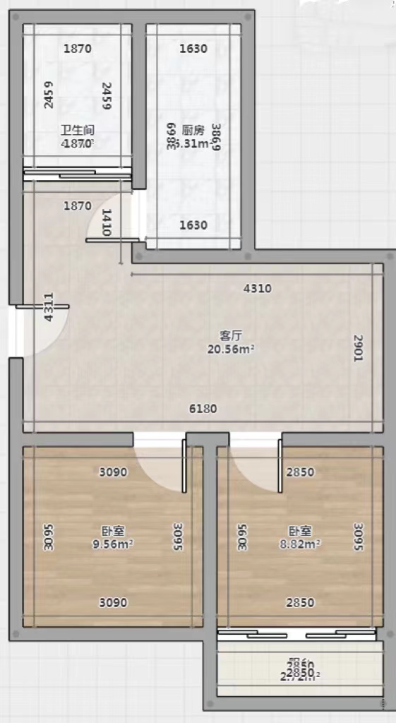 北濠桥东村 2室1厅1卫 72.5m&sup2;