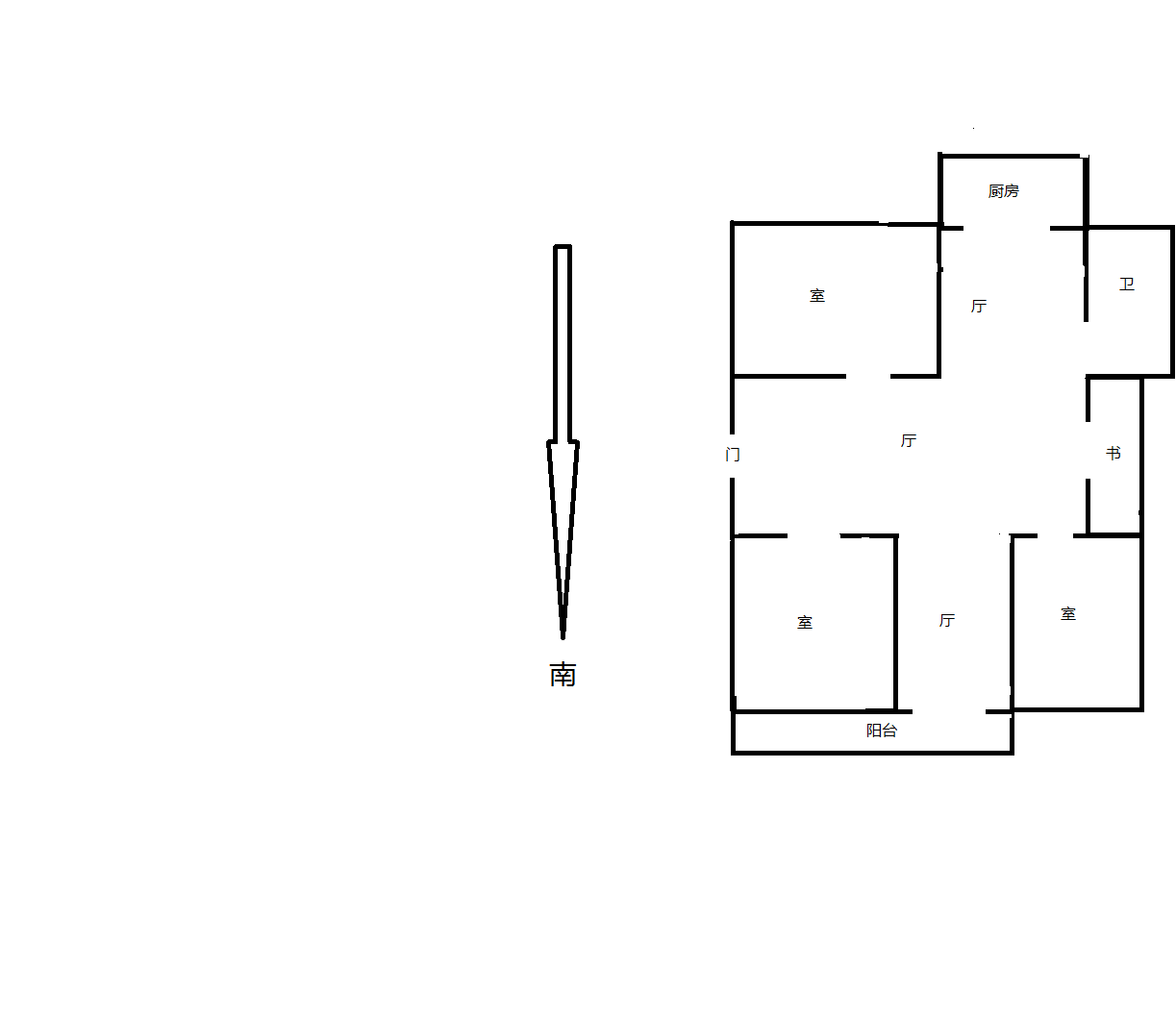 城南小苑 3室2厅1卫 122.4m&sup2;