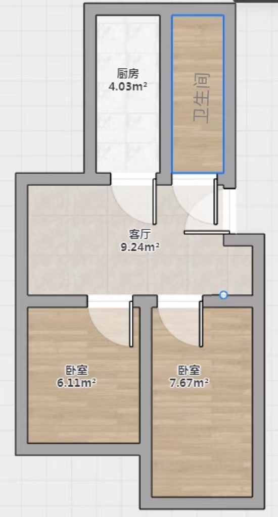 森大蒂花苑南区 2室1厅1卫 68m&sup2;