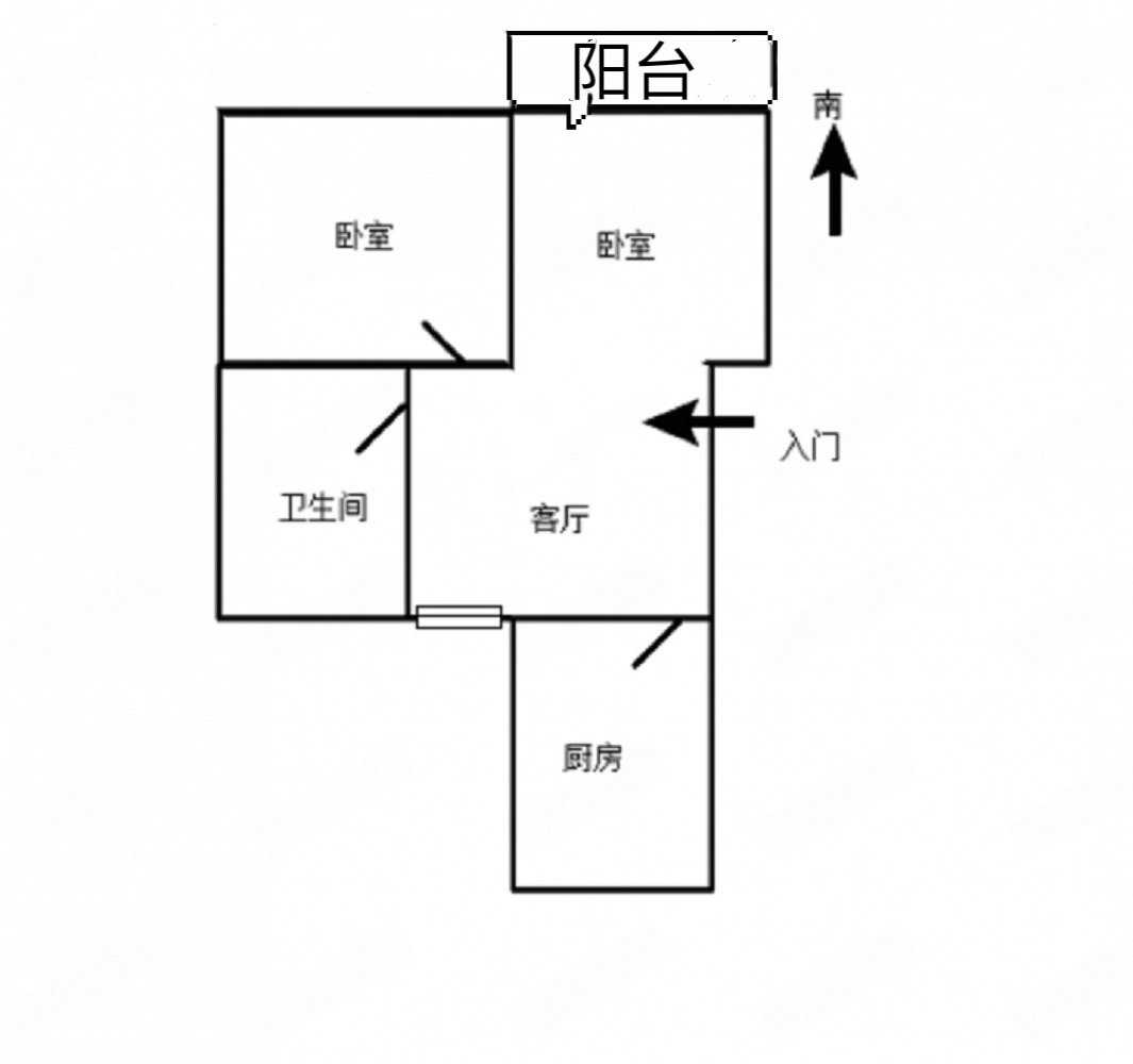 南园路19号大院 2室1厅1卫 67m&sup2;