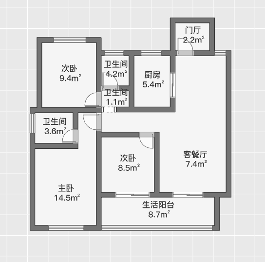 春溪集 3室2厅2卫 106m&sup2;