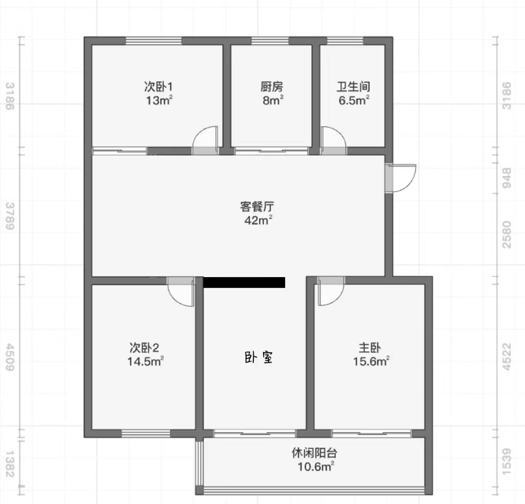 怡居北苑 4室2厅1卫 133.00m&sup2;