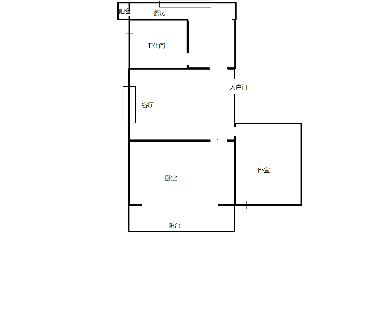 城南二村 2室1厅1卫 65m&sup2;