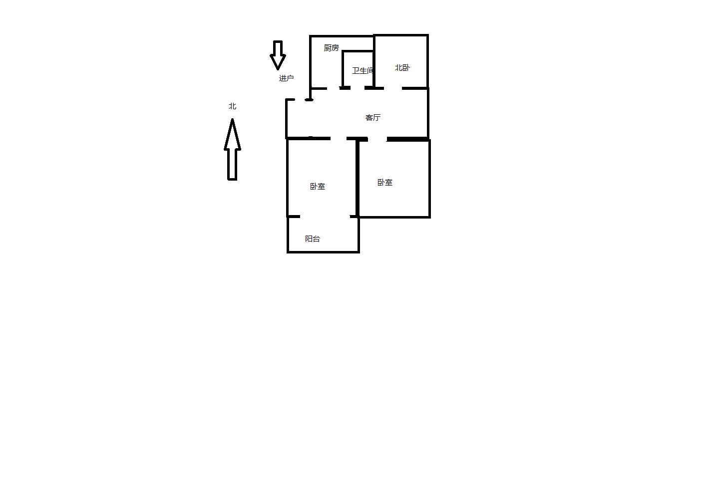外滩小区 3室1厅1卫 96.00m&sup2;