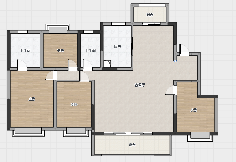 富力院士廷 4室2厅2卫 156m&sup2;