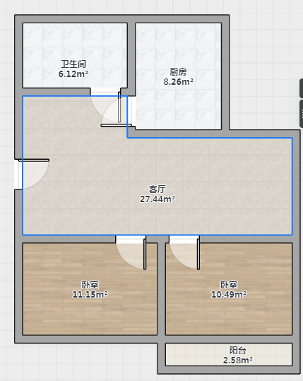 北濠桥东村 2室1厅1卫 72m&sup2;