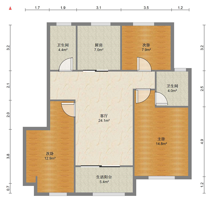 绿城湖境和庐 3室2厅2卫 101.51m&sup2;