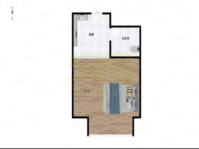 南通万达广场 2室1厅1卫 70.00m&sup2;