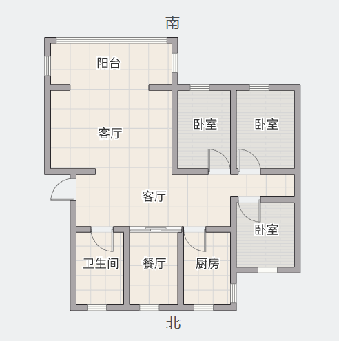 学田苑 3室2厅1卫 124m&sup2;
