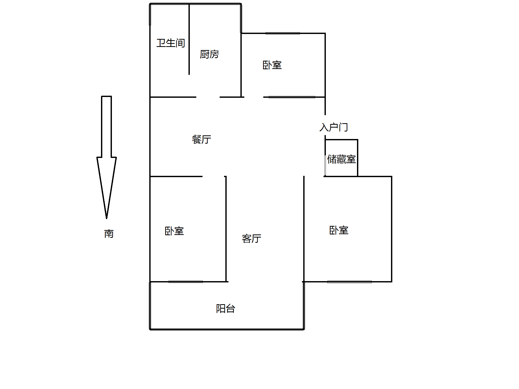 濠西园 3室2厅1卫 136.22m&sup2;