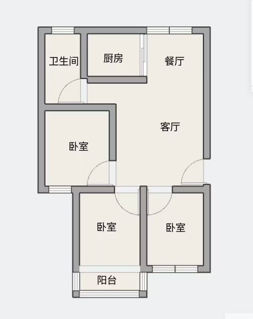 文峰新村 3室2厅1卫 81.60m&sup2;