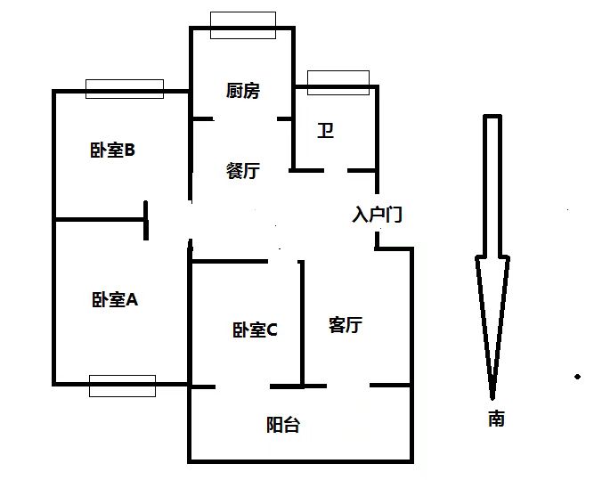 虹桥新苑 3室2厅1卫 141m&sup2;