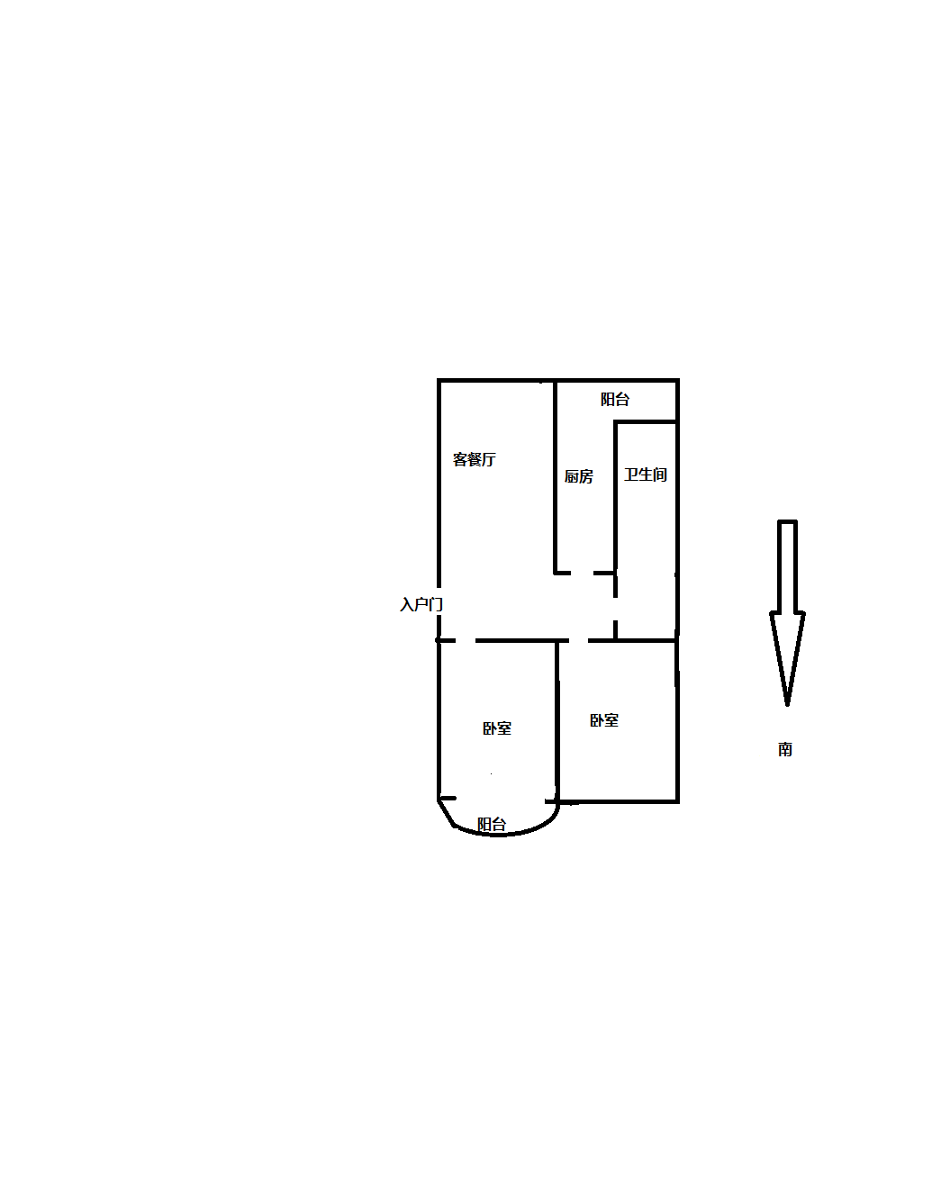 万象西园 2室2厅1卫 74m&sup2;