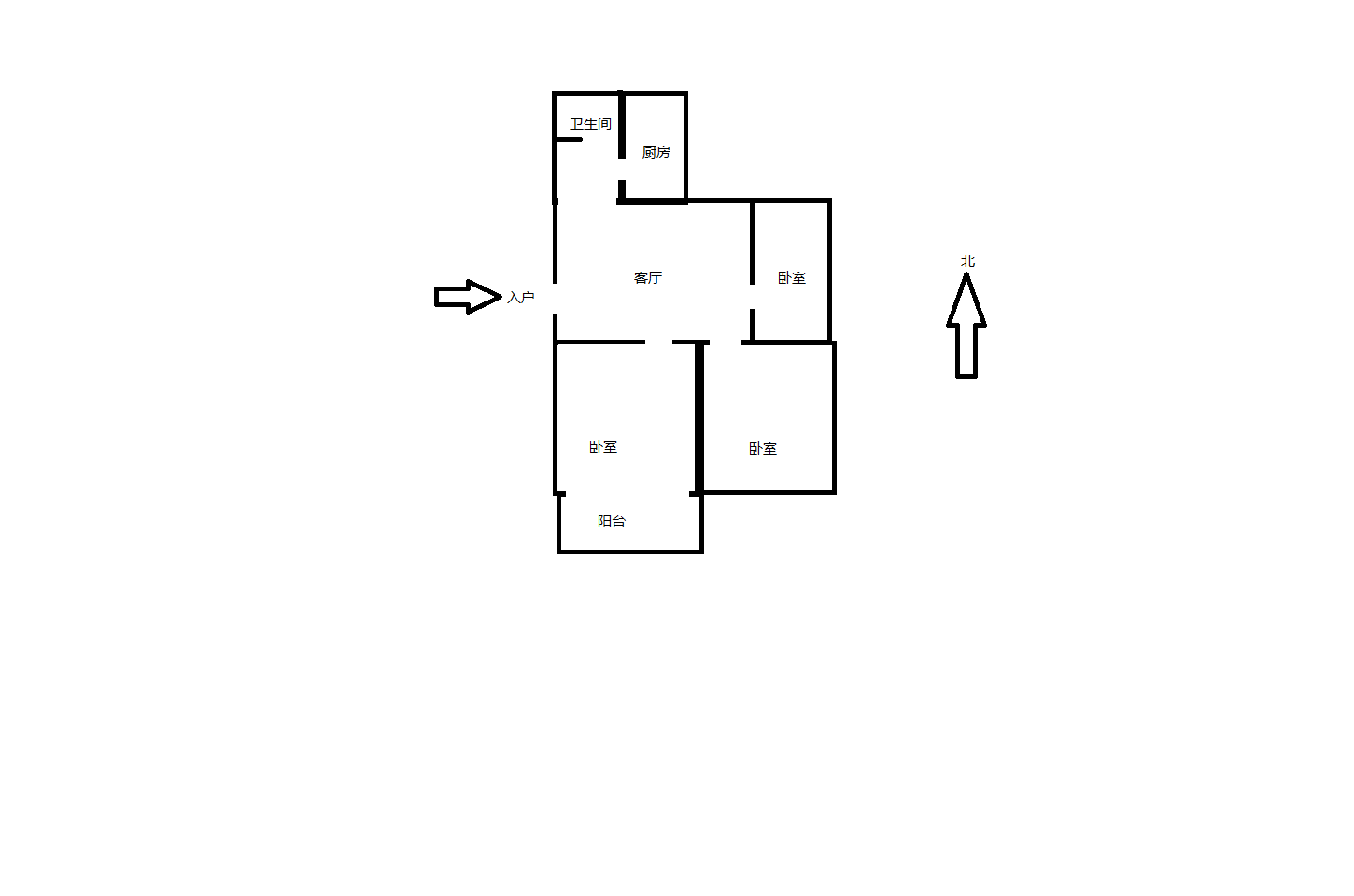 姚港路31号 3室1厅1卫 82m&sup2;