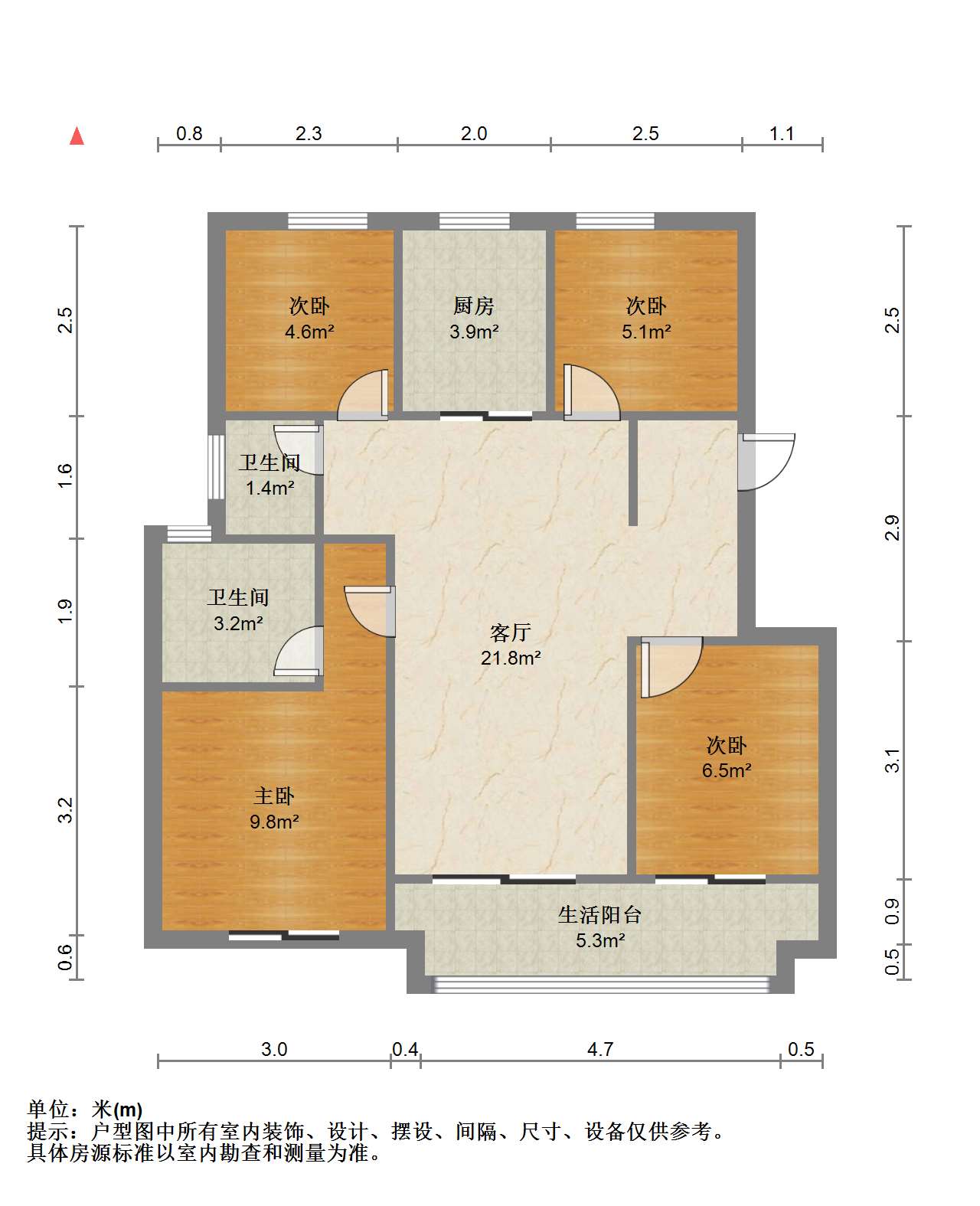 金地繁茂里 4室2厅2卫 118m&sup2;