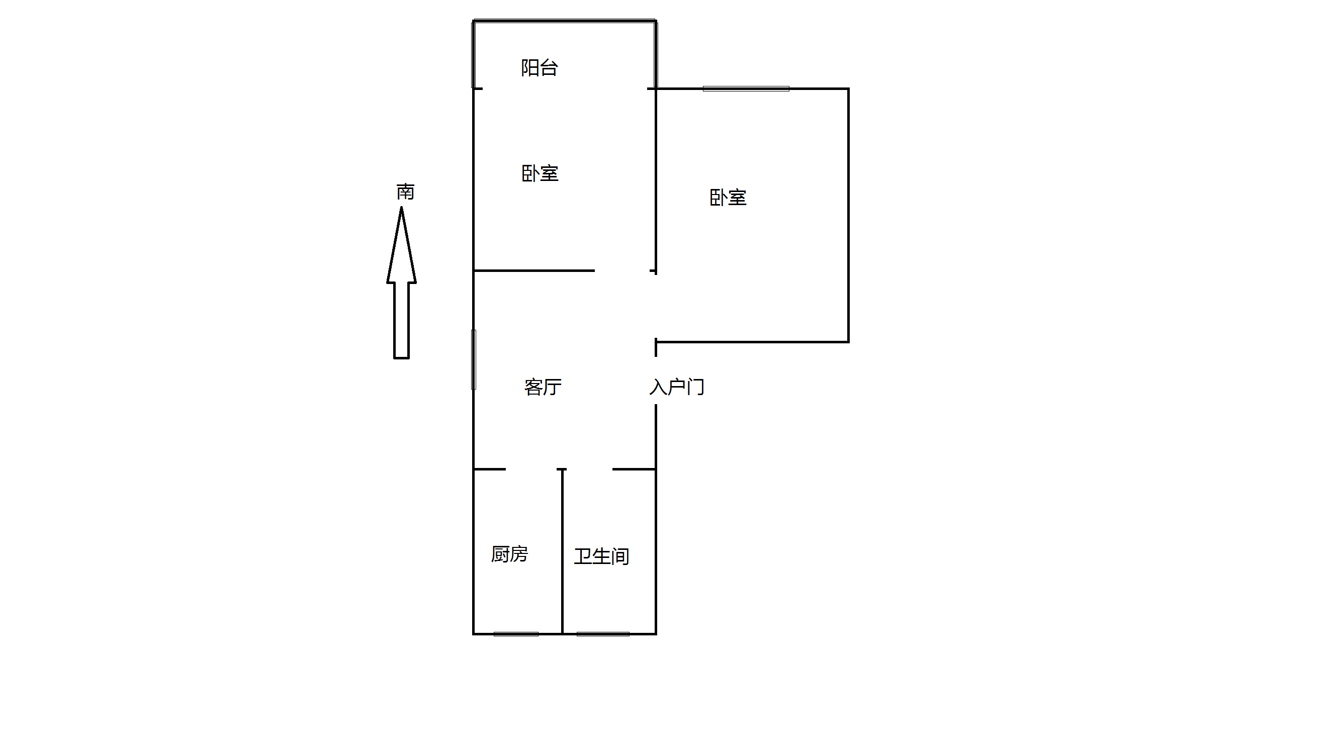 虹桥西村 2室1厅1卫 61.53m²