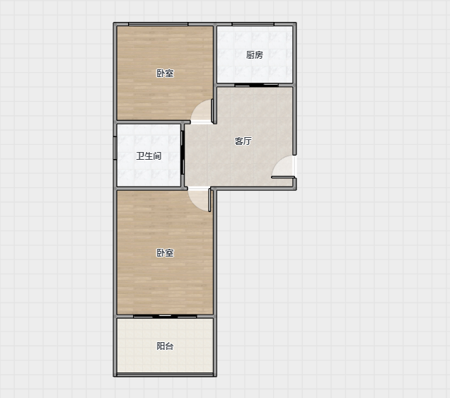 国际商城 2室2厅1卫 63m&sup2;