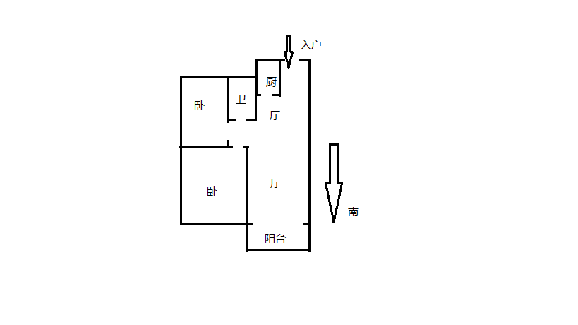 阳光悦城 2室1厅1卫 74m&sup2;