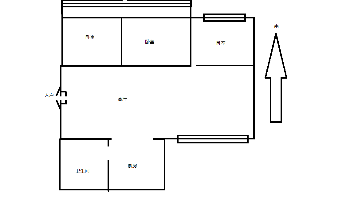 南川园新村 3室1厅1卫 90m²