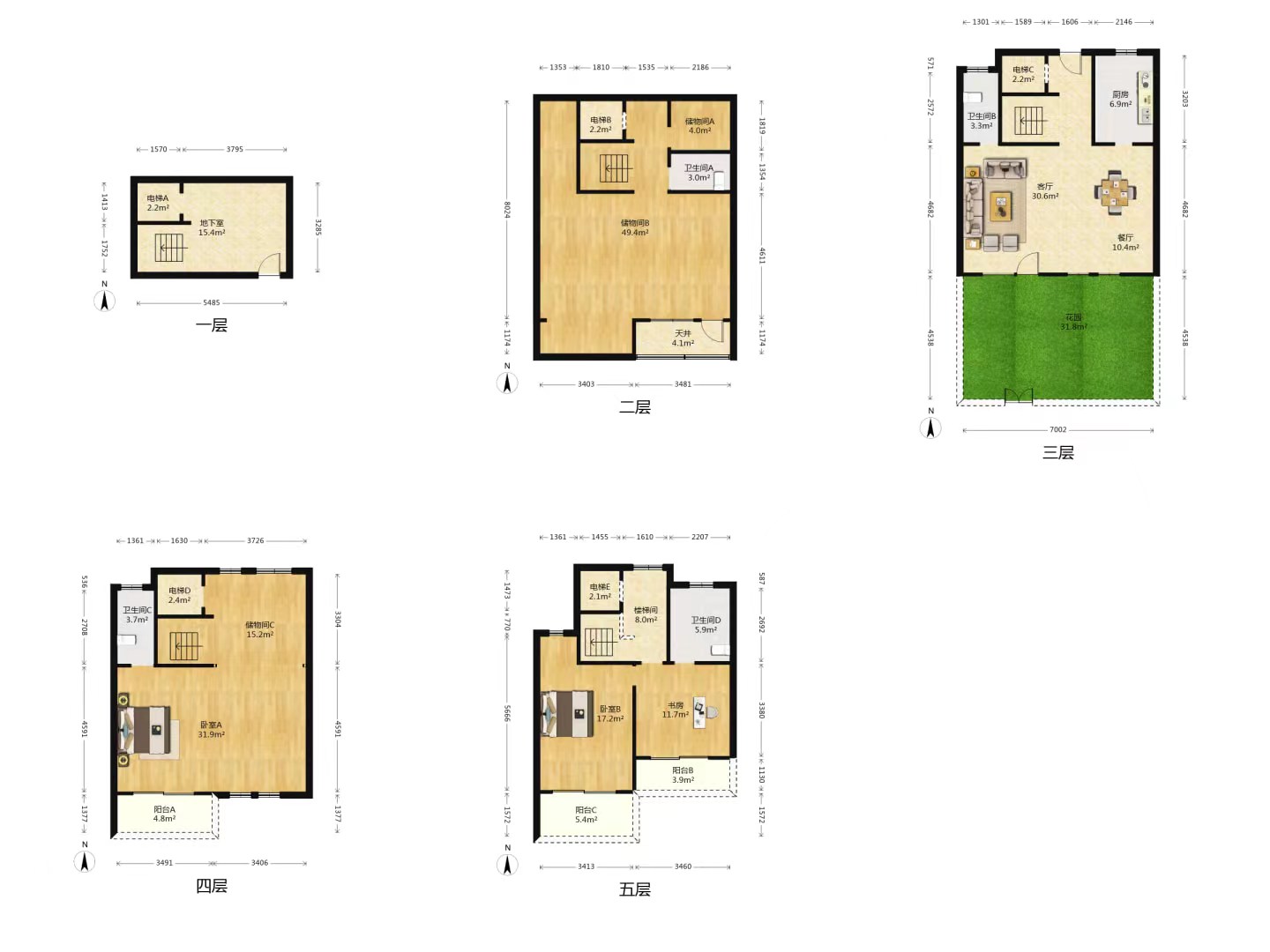 云樾东方 3室2厅3卫 153.00m&sup2;