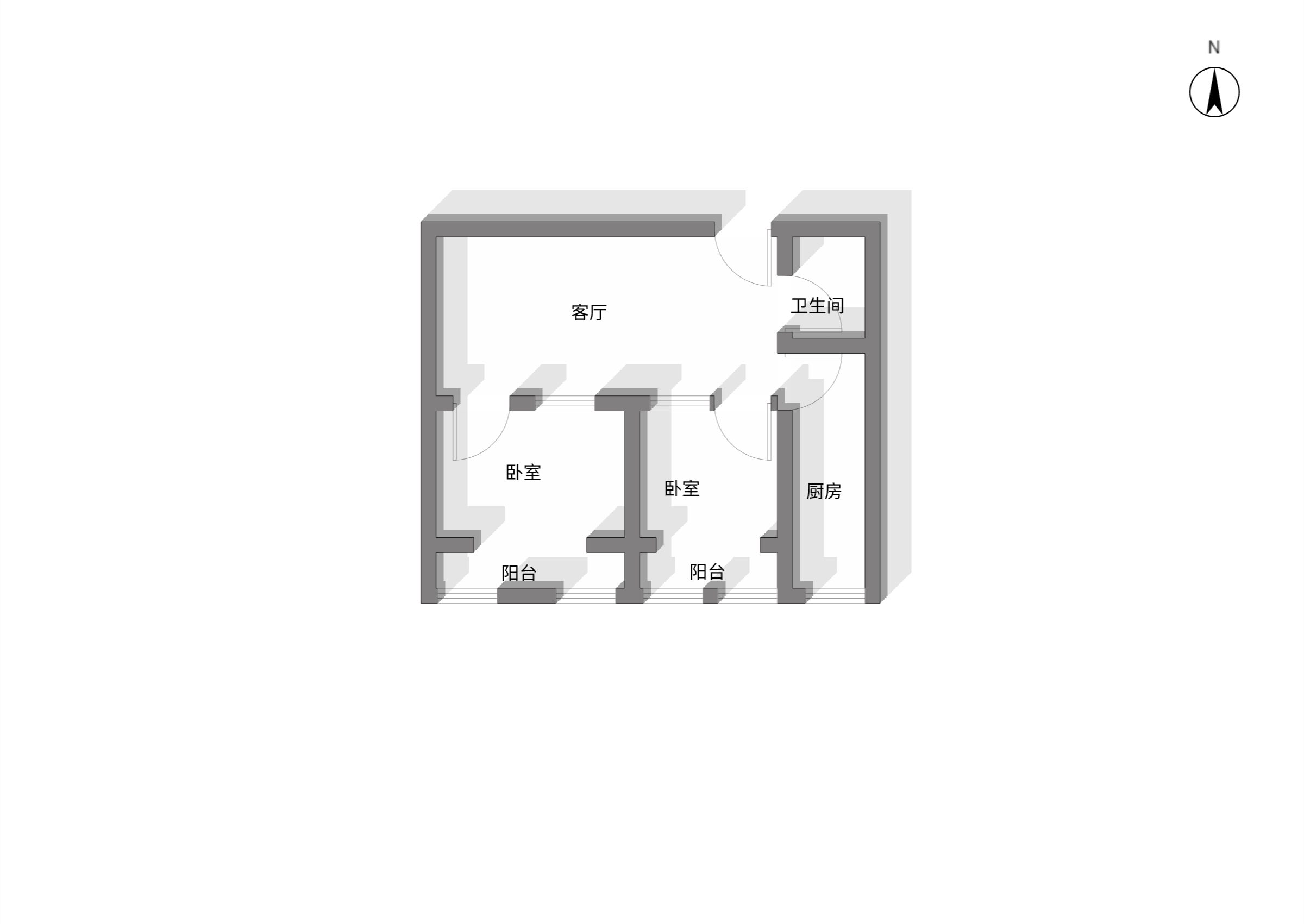 凤凰文化广场 2室2厅1卫 117m&sup2;