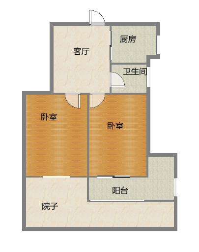 北濠桥新村 2室1厅1卫 65.51m&sup2;