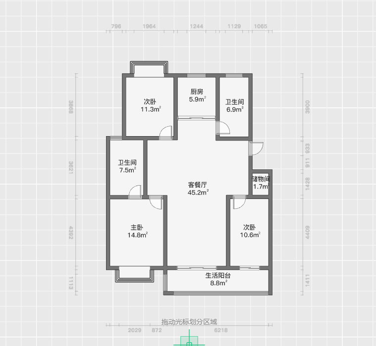 果园名居 4室2厅2卫 120m&sup2;