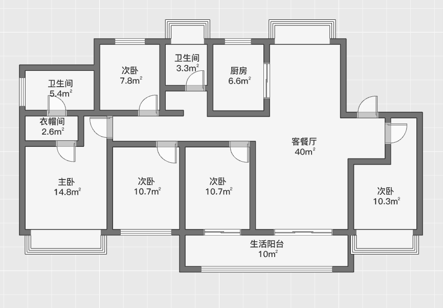 春风南岸西园 5室2厅2卫 140.00m&sup2;