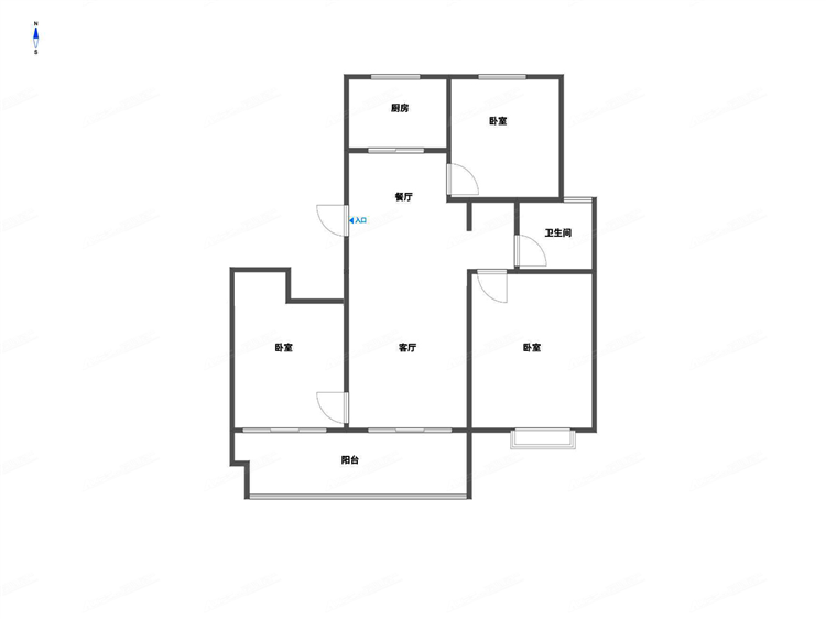 卓越万科新都会 3室2厅1卫 101m&sup2;
