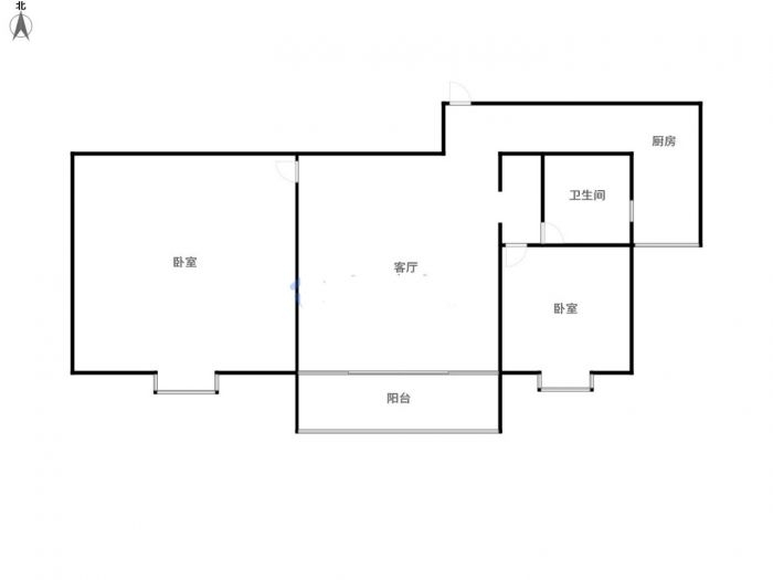 尚海湾 2室2厅1卫 90.12m&sup2;