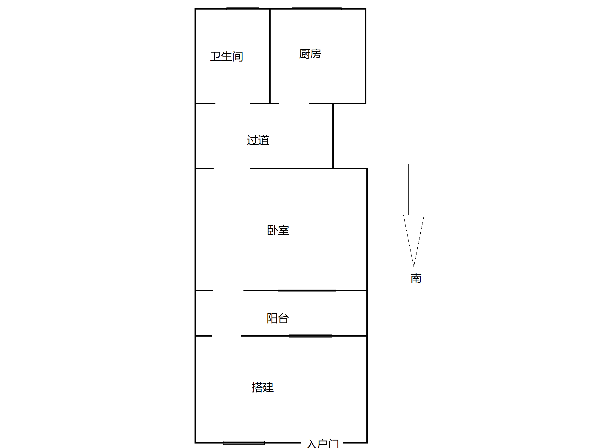 青年路新村 1室0厅1卫 27.04m²